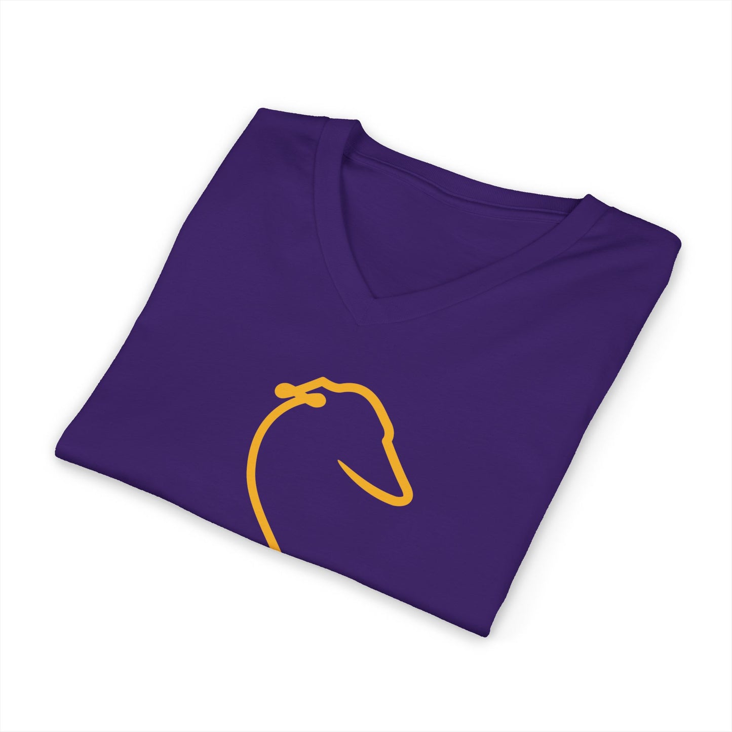 Minimalist Line Art Greyhound V-Neck Tee
