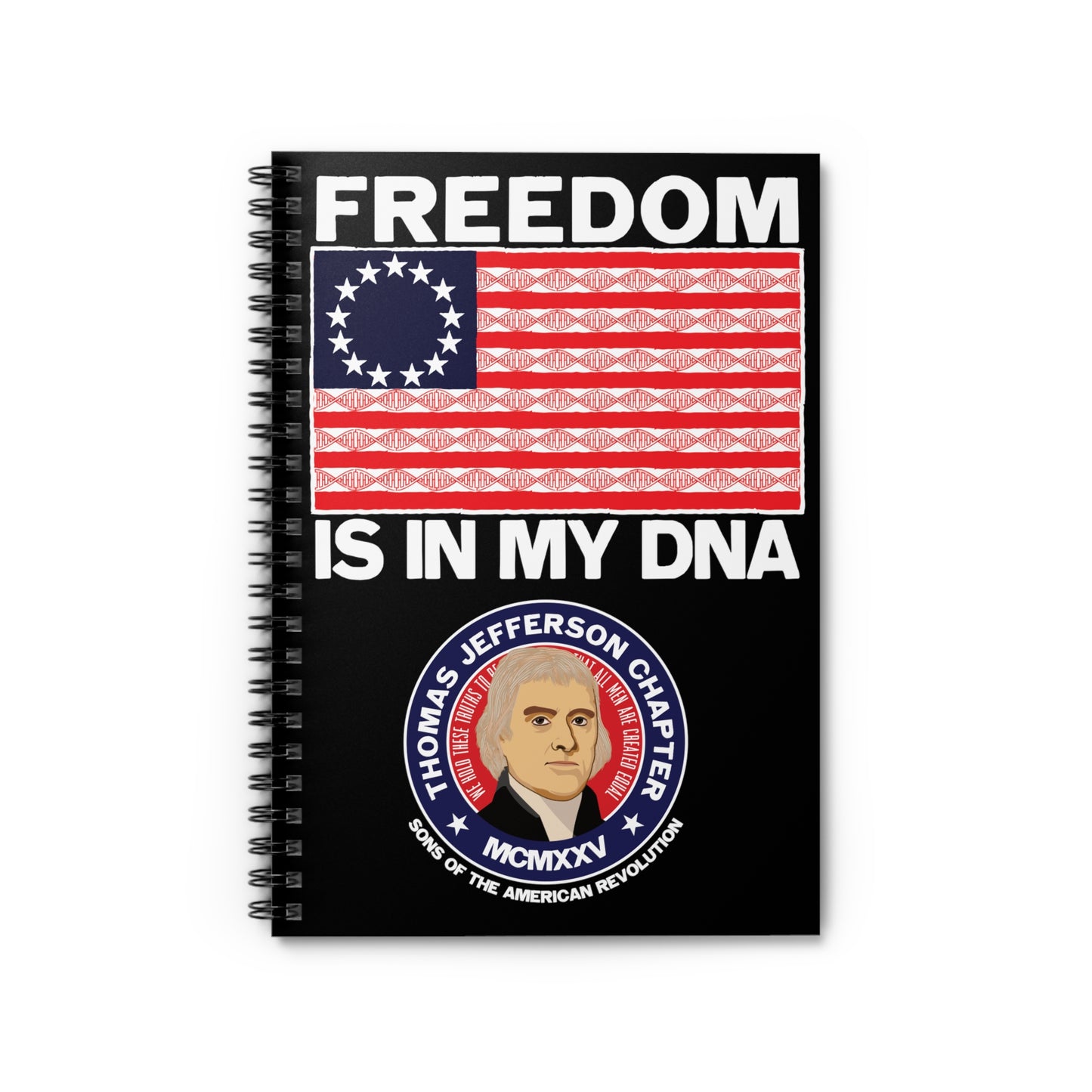 Thomas Jefferson Chapter Spiral Notebook - Ruled Line