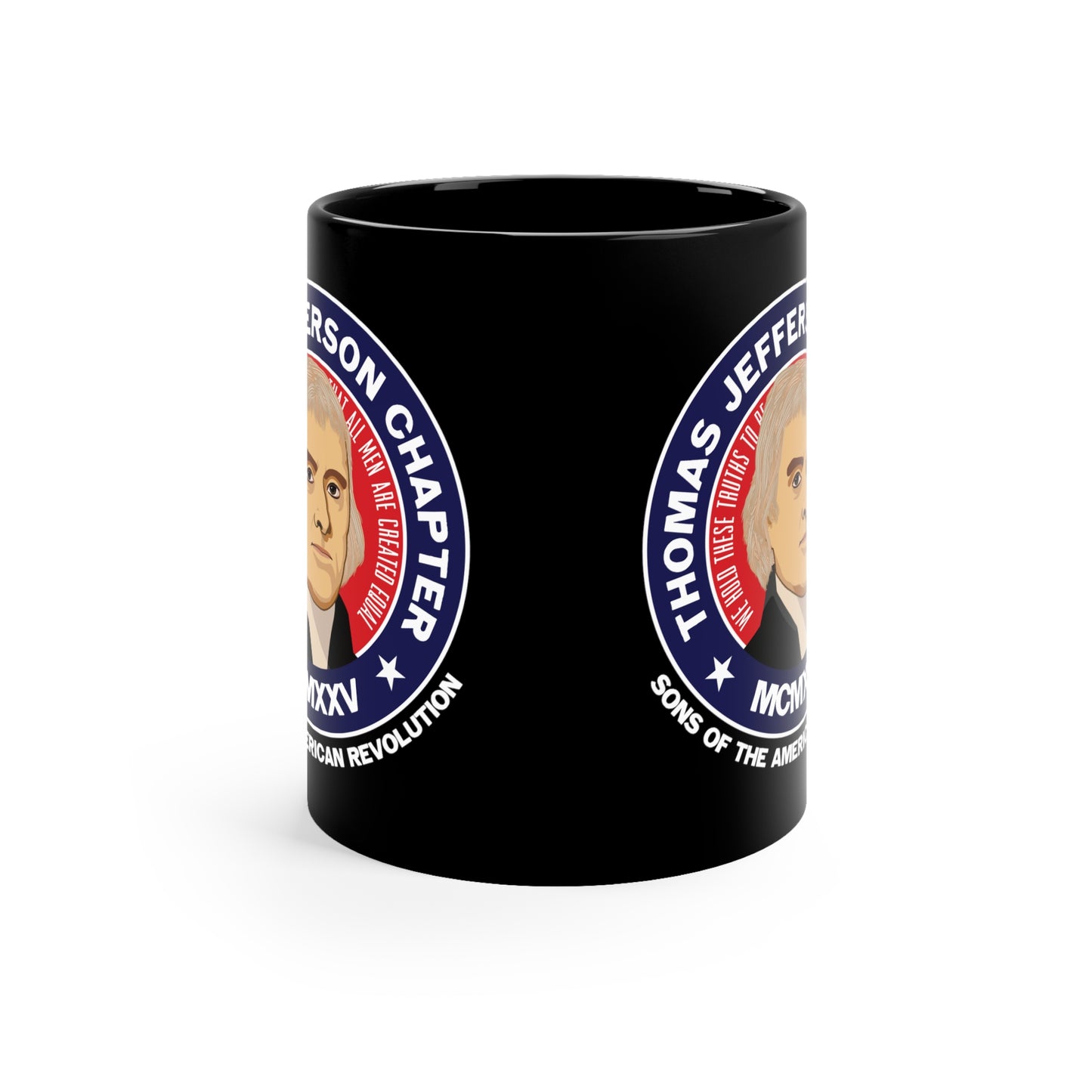 Thomas Jefferson Chapter 11oz Black Mug