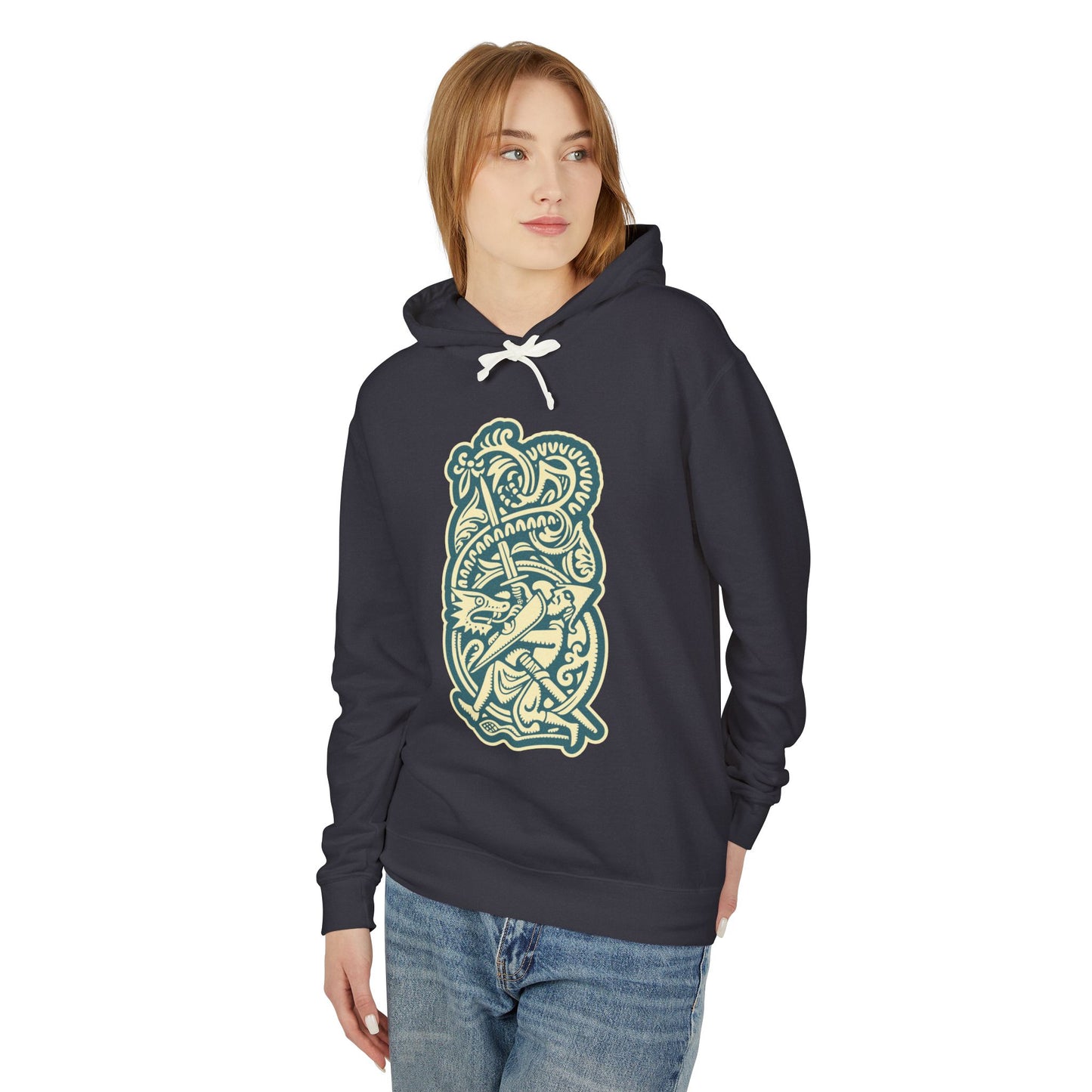 Green Dragon Slayer Hooded Sweatshirt