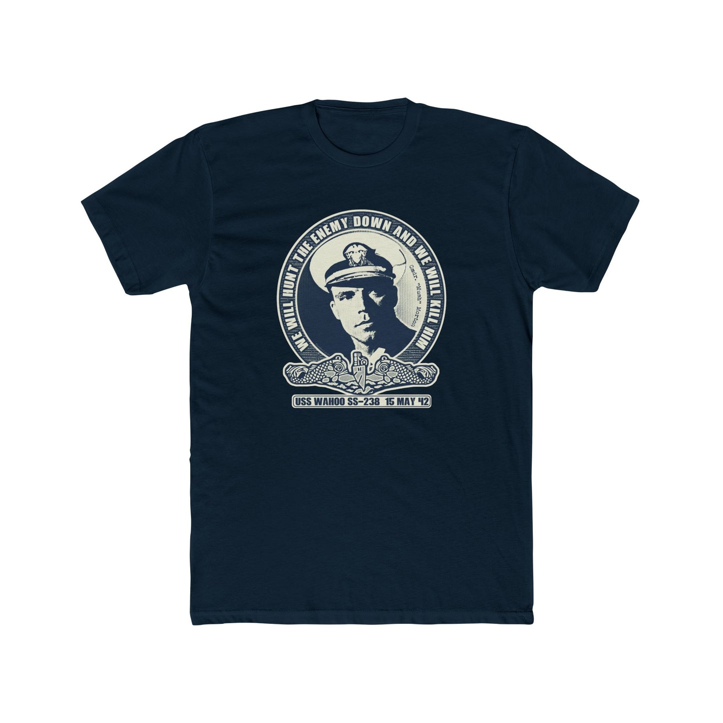 Mush Morton Wahoo WWII Design - Motivational Graphic Tee