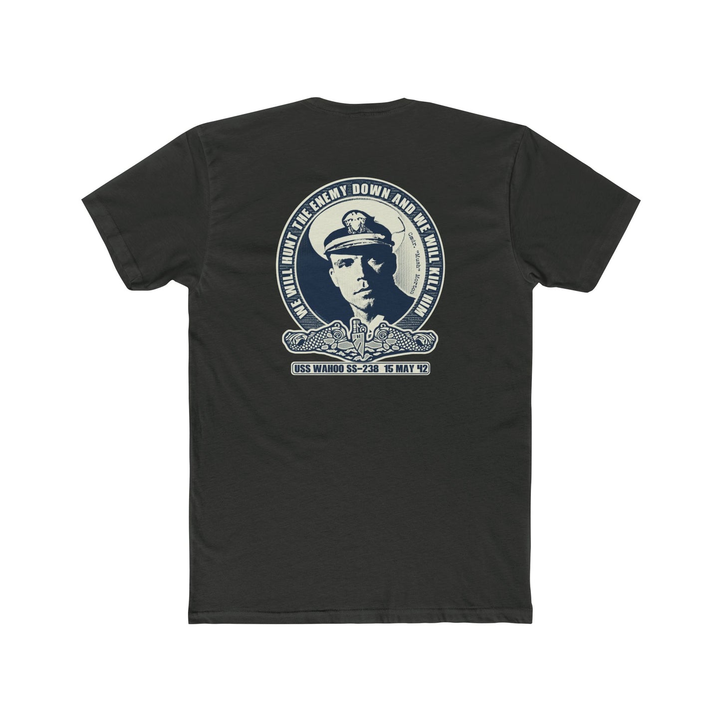 Mush Morton Wahoo WWII Design - 2 Sided Motivational Graphic Tee